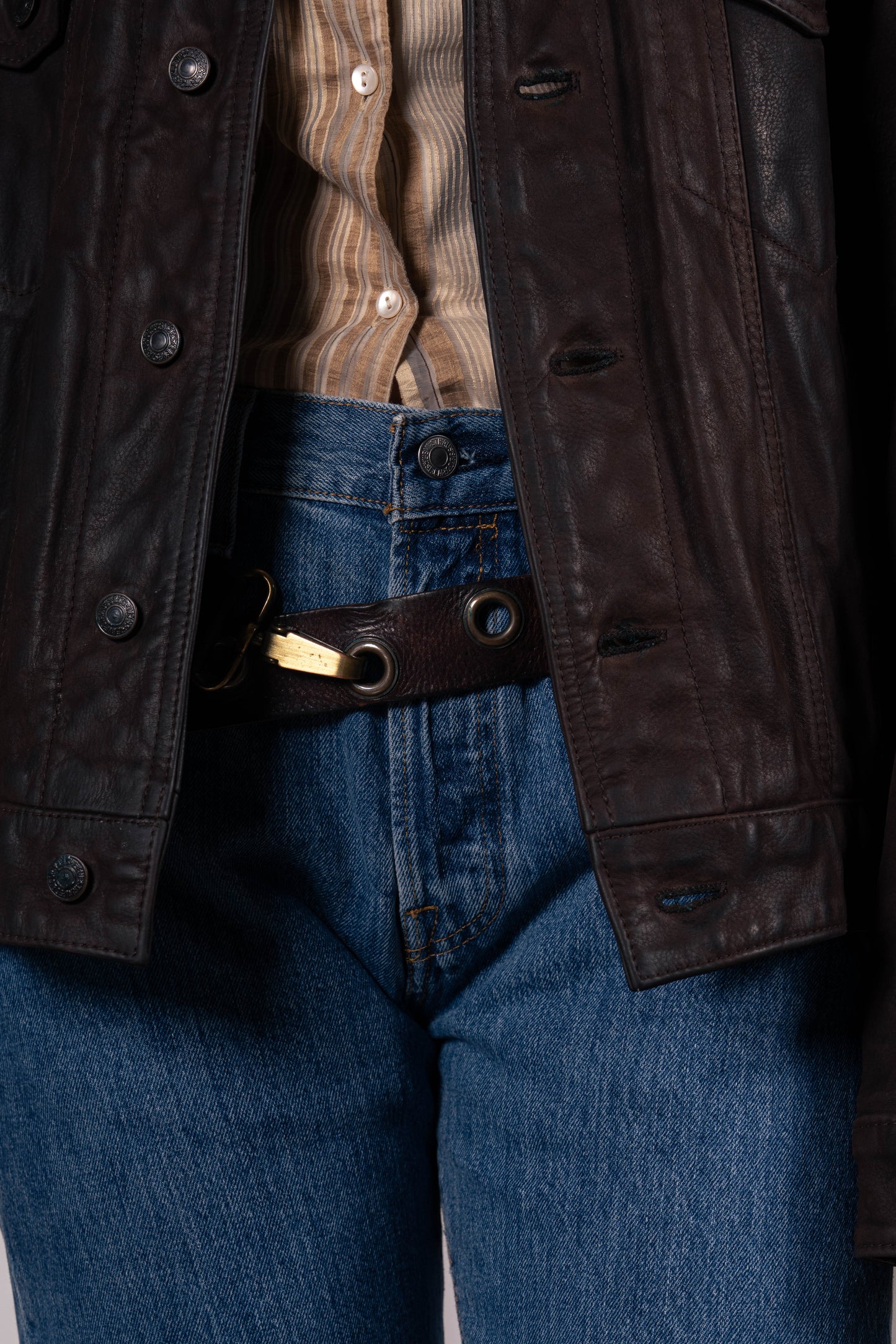 Levi's leather jacket (L-XL)