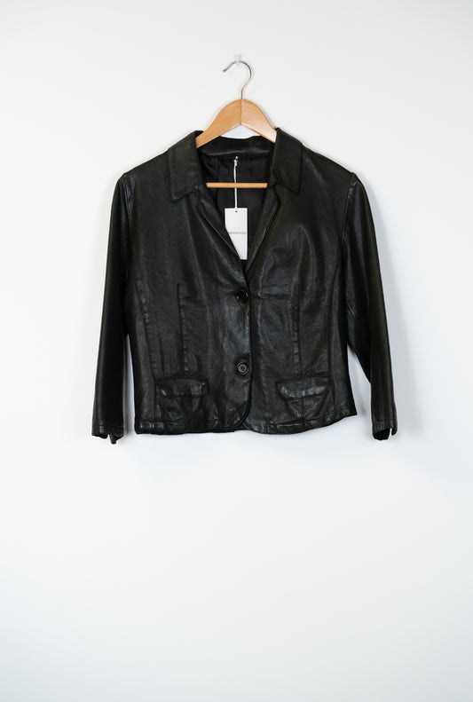 Leather blazer (36)