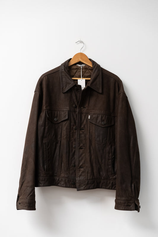 Levi's leather jacket (L-XL)
